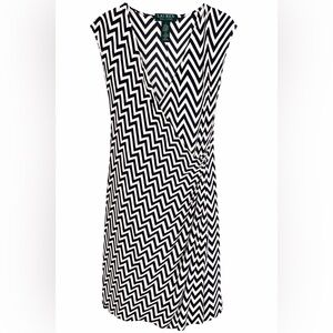 Ralph Lauren Monochrome Chevron Dress Size Large